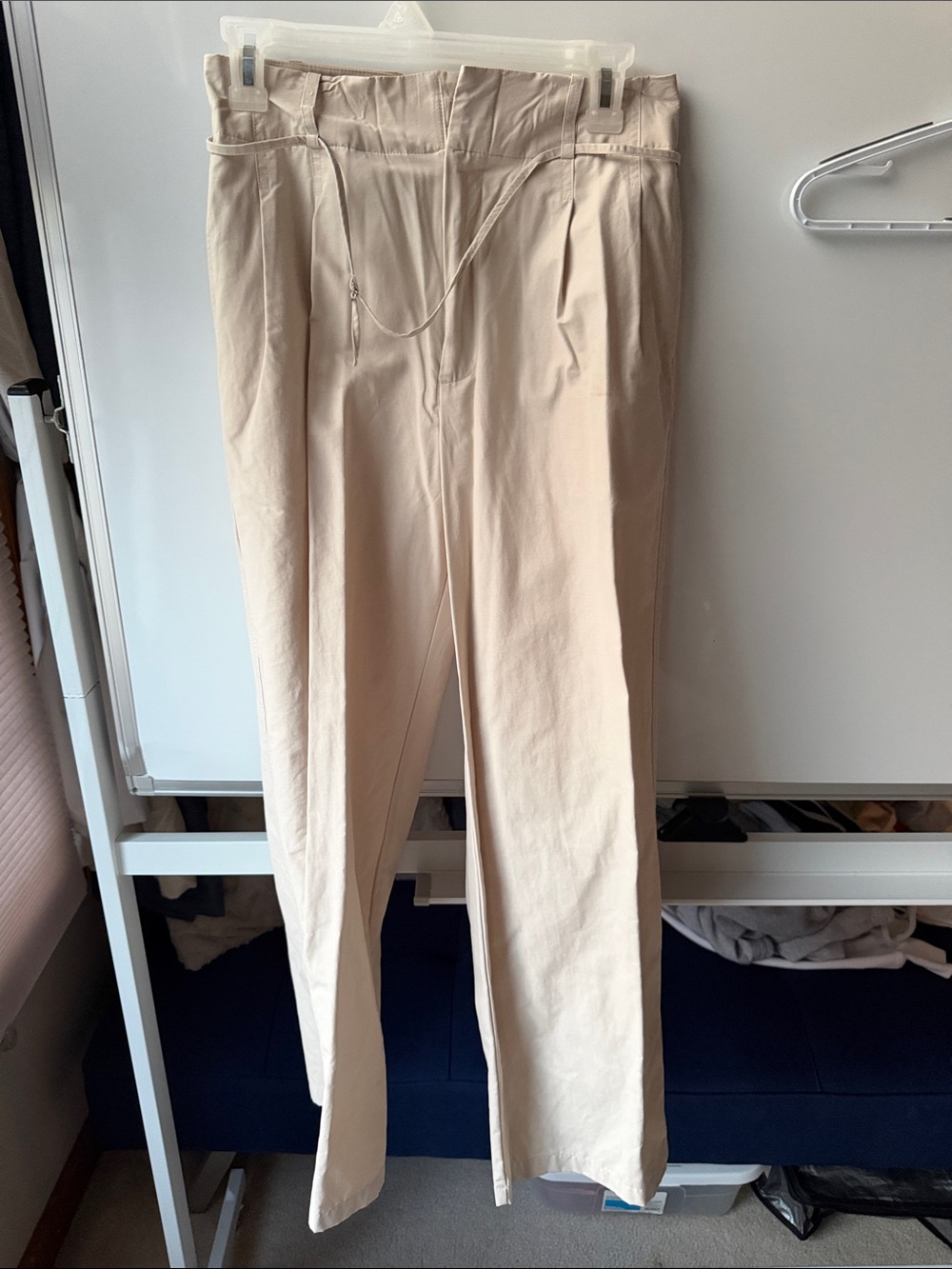 Calvin Klein Jeans Beige Pleated Chinos